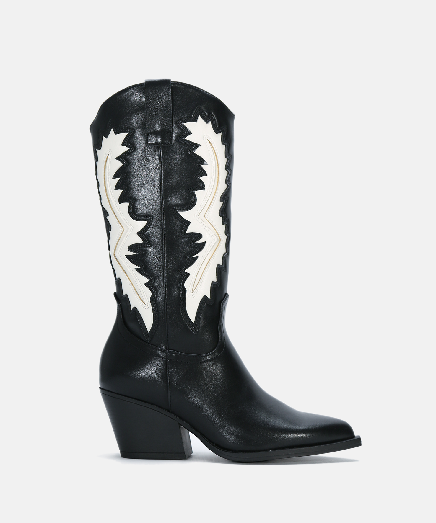 Botas cowboy com salto bicolor image number null